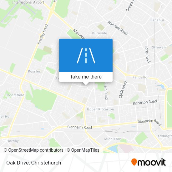 Oak Drive map