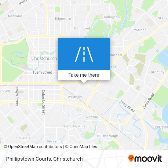 Phillipstown Courts map