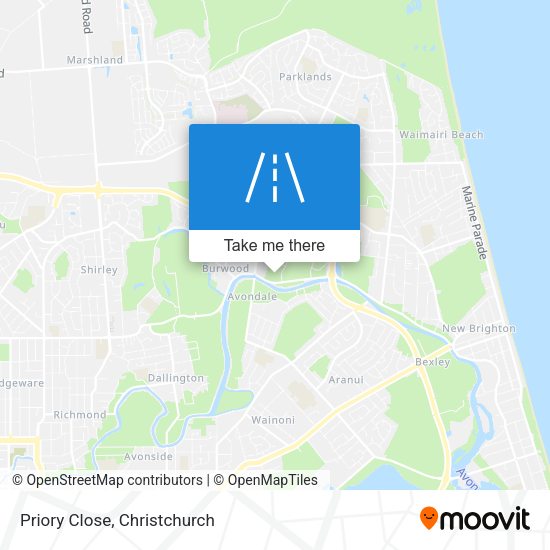 Priory Close map