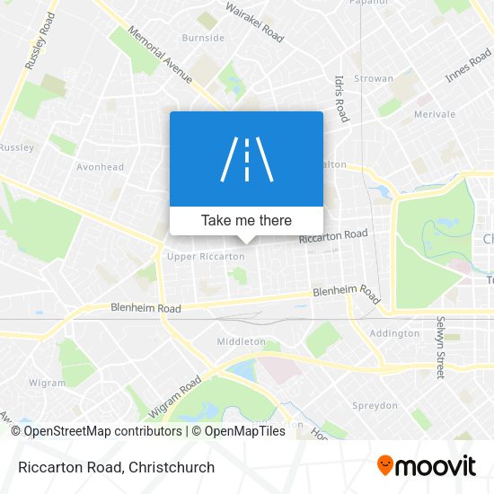 Riccarton Road map