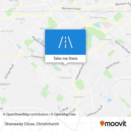 Shanaway Close map