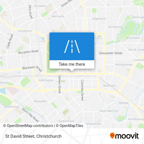 St David Street map