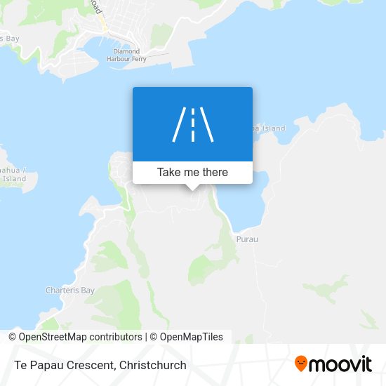Te Papau Crescent map