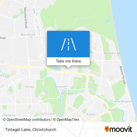 Tintagel Lane map