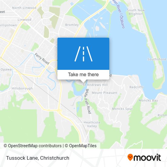 Tussock Lane map