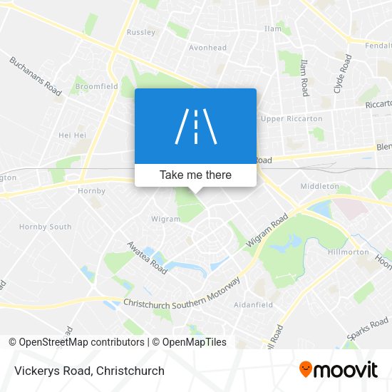 Vickerys Road map