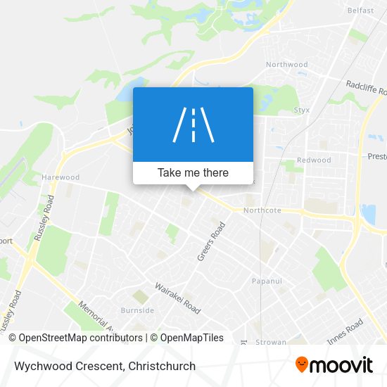 Wychwood Crescent map