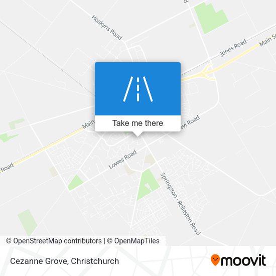 Cezanne Grove map