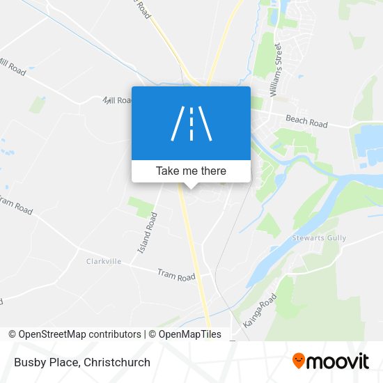 Busby Place map