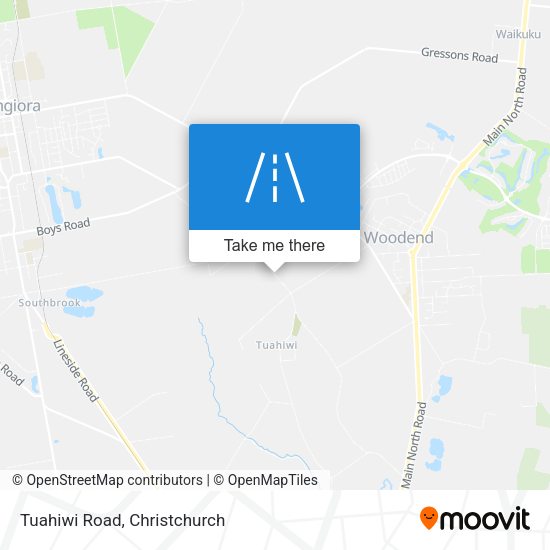 Tuahiwi Road map