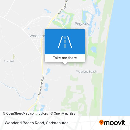 Woodend Beach Road map