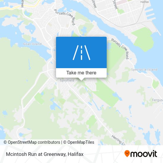 Mcintosh Run at Greenway map