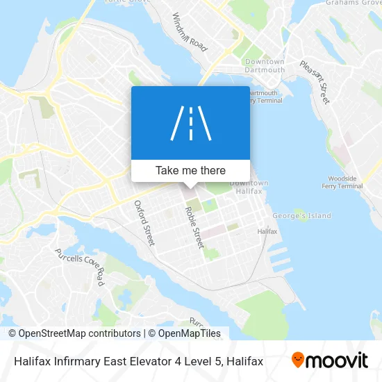 Halifax Infirmary East Elevator 4 Level 5 map