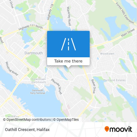 Oathill Crescent map