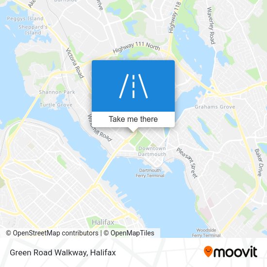 Green Road Walkway map