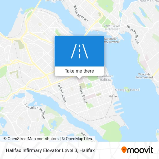 Halifax Infirmary Elevator Level 3 map