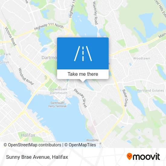 Sunny Brae Avenue map