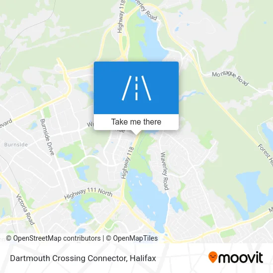 Dartmouth Crossing Connector map