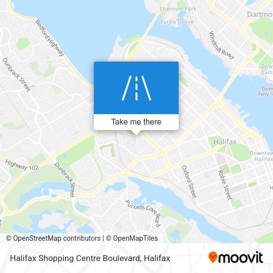 Halifax Shopping Centre Boulevard map