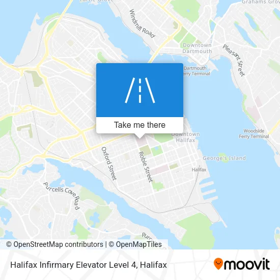 Halifax Infirmary Elevator Level 4 map