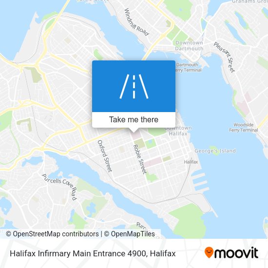 Halifax Infirmary Main Entrance 4900 map