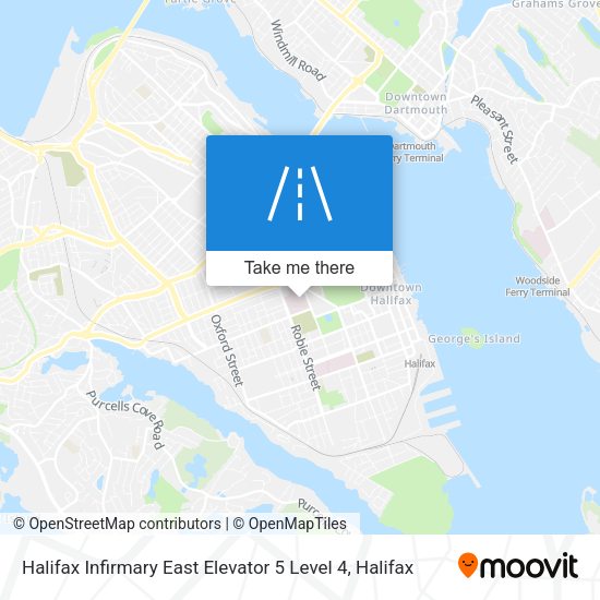 Halifax Infirmary East Elevator 5 Level 4 map