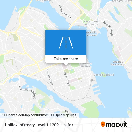 Halifax Infirmary Level 1 1209 map