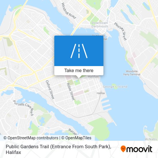 Public Gardens Trail (Entrance From South Park) plan