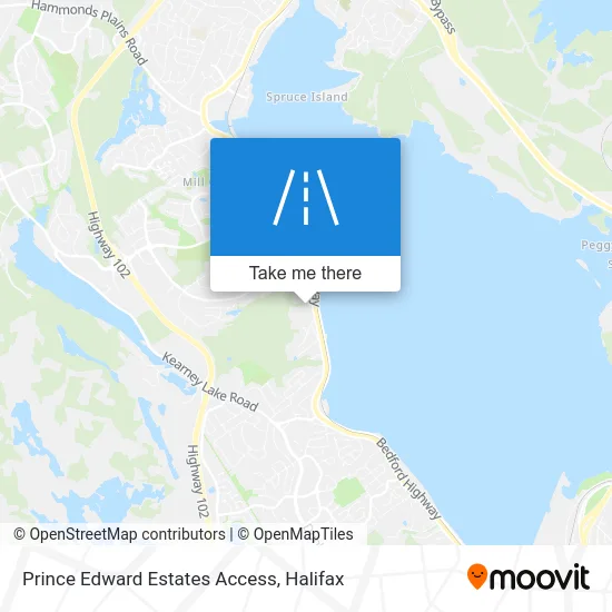 Prince Edward Estates Access map