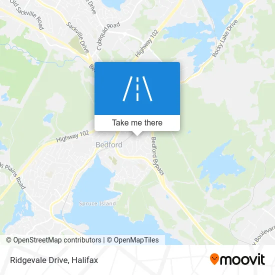 Ridgevale Drive map