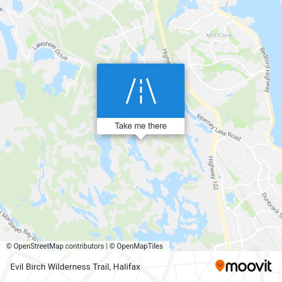 Evil Birch Wilderness Trail map