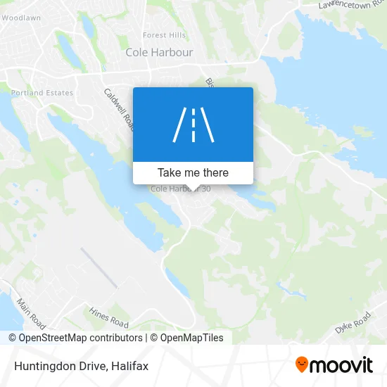 Huntingdon Drive map