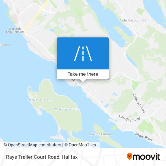 Rays Trailer Court Road map