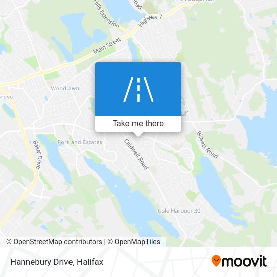 Hannebury Drive map