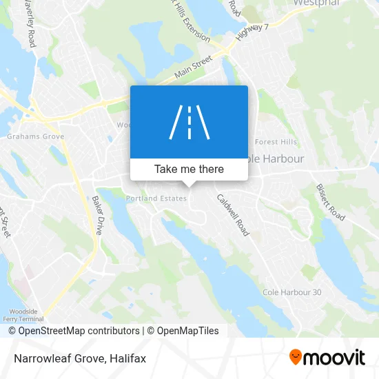 Narrowleaf Grove map