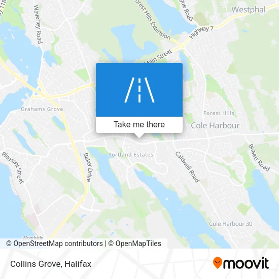 Collins Grove map