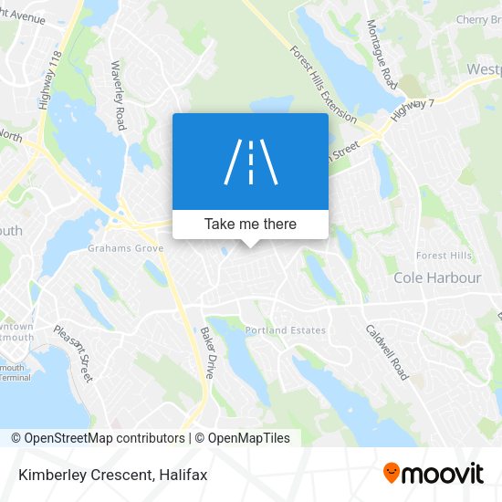 Kimberley Crescent map