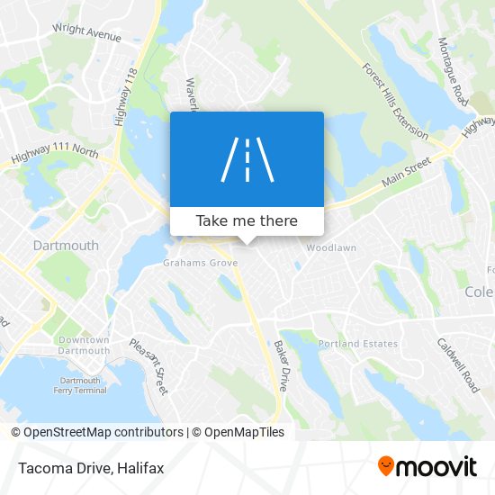 Tacoma Drive map