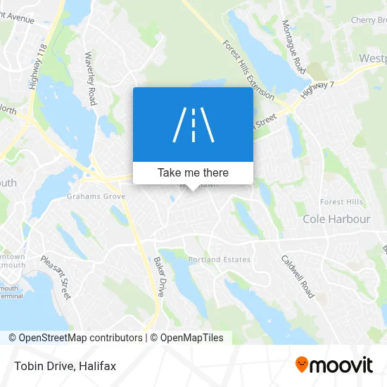 Tobin Drive map
