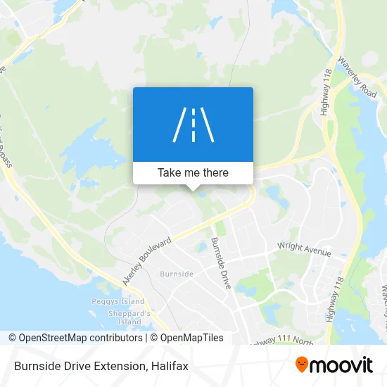 Burnside Drive Extension map