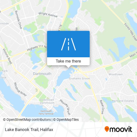 Lake Banook Trail map