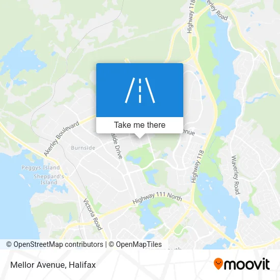Mellor Avenue map