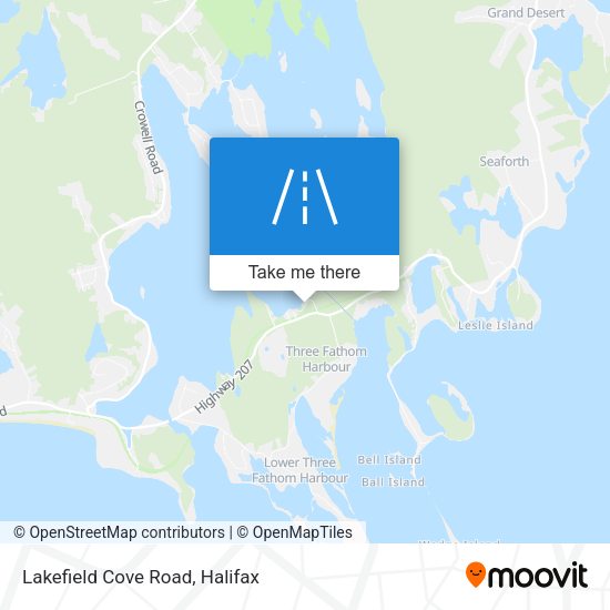 Lakefield Cove Road map