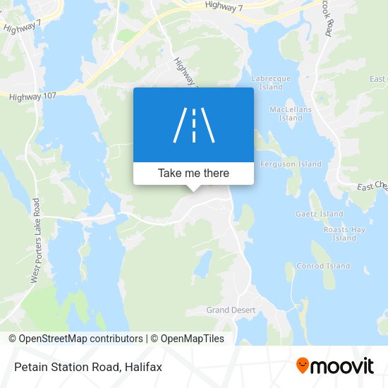 Petain Station Road map