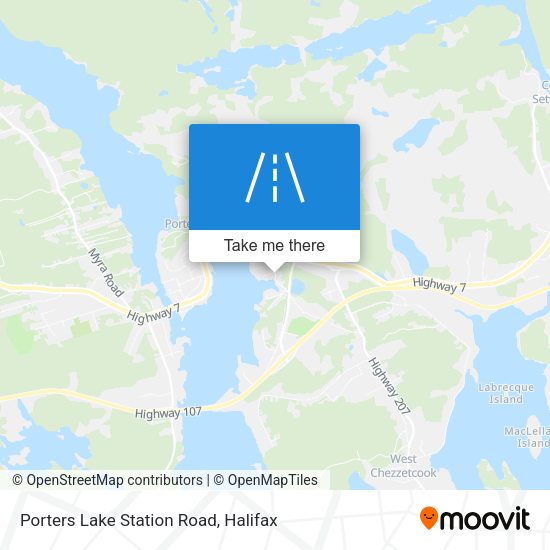 Porters Lake Station Road map