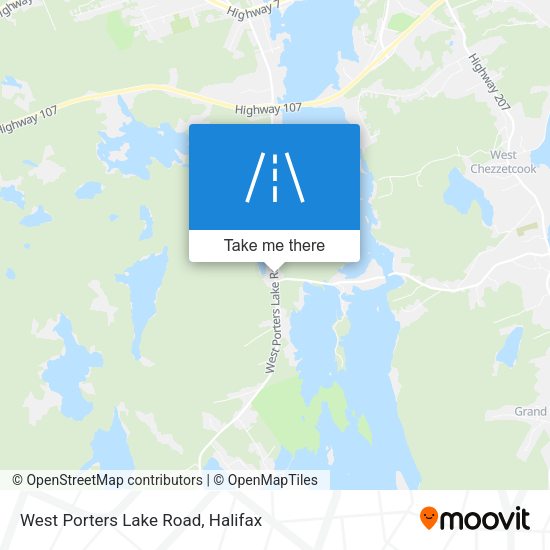 West Porters Lake Road map