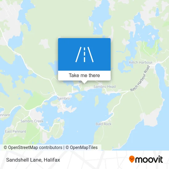 Sandshell Lane map