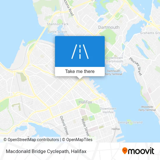 Macdonald Bridge Cyclepath map