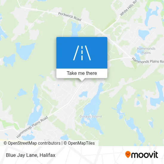 Blue Jay Lane map