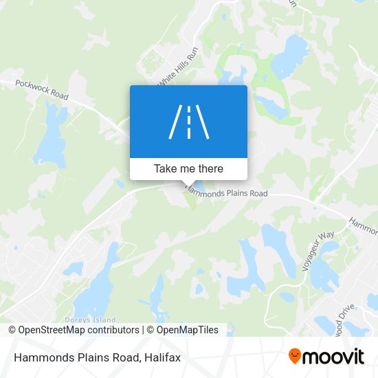 Hammonds Plains Road map